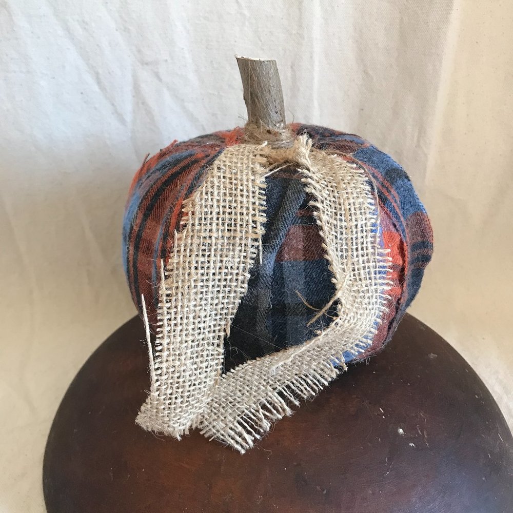 Handmade Flannel Pumpkin Country Farmhouse Charm